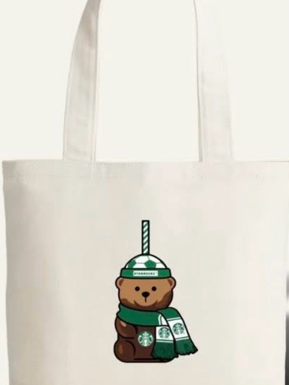 Starbucks FIFA Tote with Green Bear
